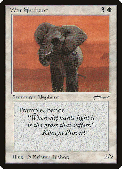 War Elephant (Light)
Arabian Nights
Single
Magic: The Gathering