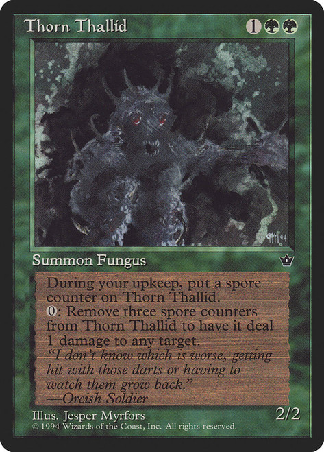 Thorn Thallid (Jesper Myrfors)\nFallen Empires\nSingle\nMagic The Gathering