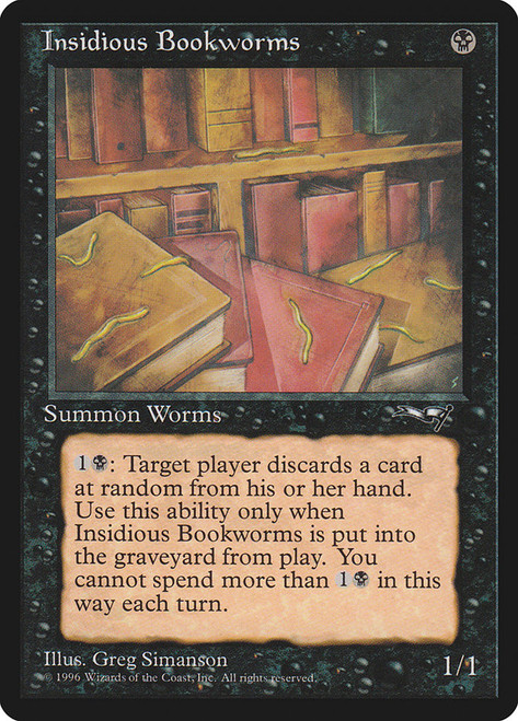 Insidious Bookworms (Many Worms)\nAlliances\nSingle\nMagic The Gathering