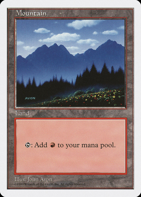 Mountain (B)\n5th Edition\nSingle\nMagic The Gathering