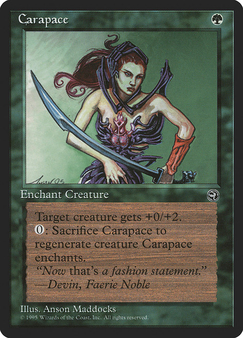 Carapace (Sword)\nHomelands\nSingle\nMagic The Gathering