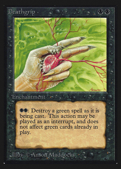 Deathgrip (Not Tournament Legal)\nCollectors' Edition\nSingle\nMagic The Gathering