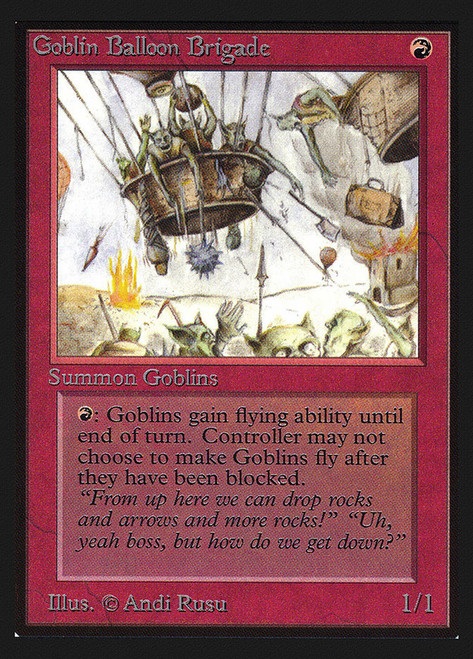 Goblin Balloon Brigade (Not Tournament Legal)\nCollectors' Edition\nSingle\nMagic The Gathering