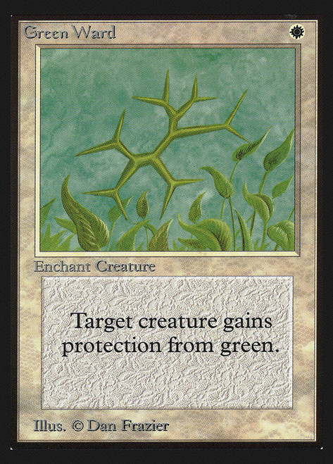 Green Ward (Not Tournament Legal)\nCollectors' Edition\nSingle\nMagic The Gathering