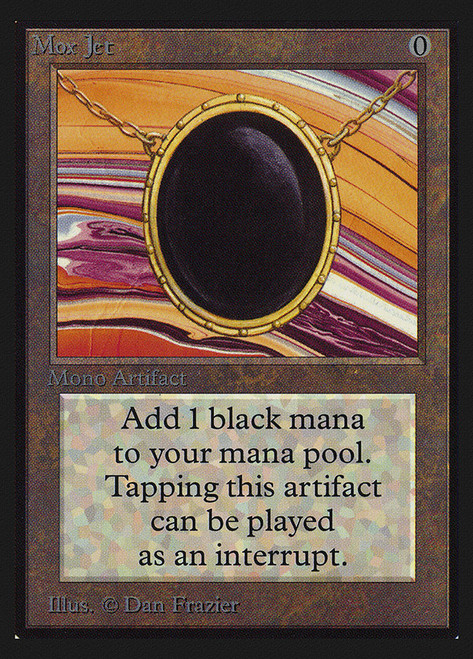 Mox Jet (Not Tournament Legal)\nCollectors' Edition\nSingle\nMagic The Gathering