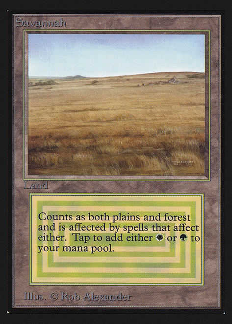 Savannah (Not Tournament Legal)\nCollectors' Edition\nSingle\nMagic The Gathering
