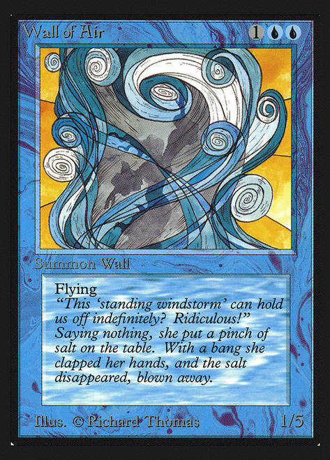 Wall of Air (Not Tournament Legal)\nCollectors' Edition\nSingle\nMagic The Gathering