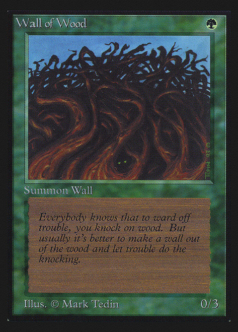Wall of Wood (Not Tournament Legal)\nCollectors' Edition\nSingle\nMagic The Gathering