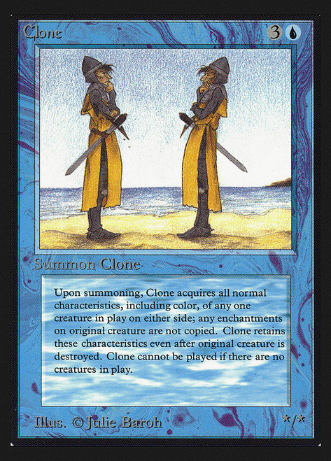 Clone (Not Tournament Legal)\nInternational Edition\nSingle\nMagic The Gathering