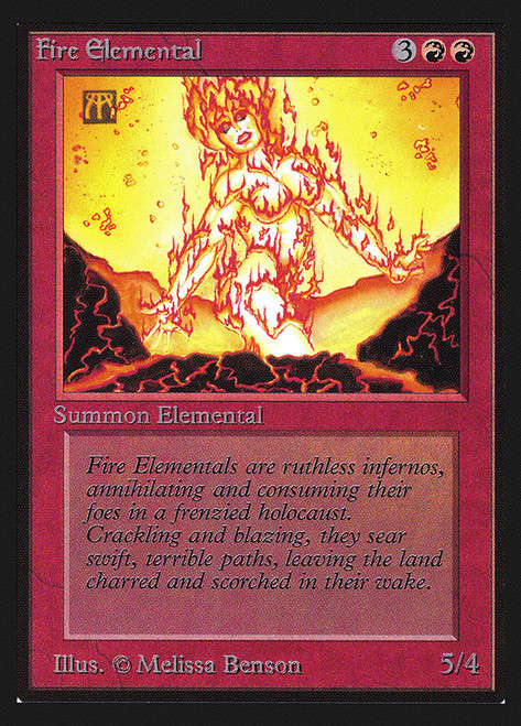 Fire Elemental (Not Tournament Legal)\nInternational Edition\nSingle\nMagic The Gathering