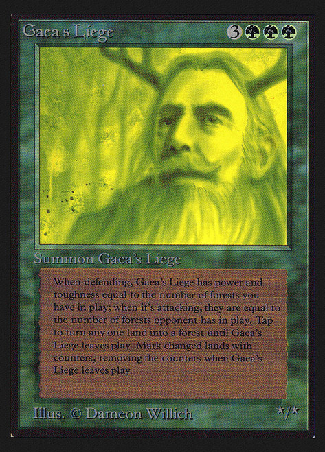 Gaea's Liege (Not Tournament Legal)\nInternational Edition\nSingle\nMagic The Gathering