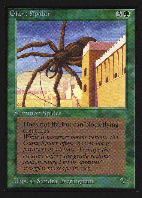 Giant Spider (Not Tournament Legal)\nInternational Edition\nSingle\nMagic The Gathering