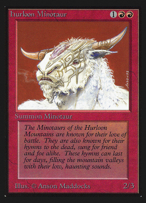 Hurloon Minotaur (Not Tournament Legal)\nInternational Edition\nSingle\nMagic The Gathering