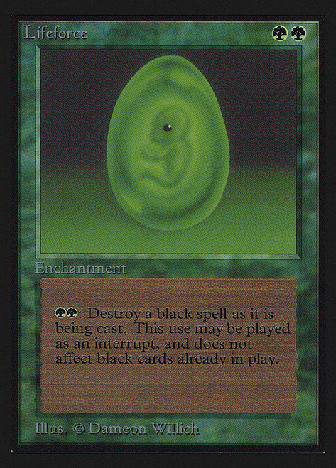 Lifeforce (Not Tournament Legal)\nInternational Edition\nSingle\nMagic The Gathering