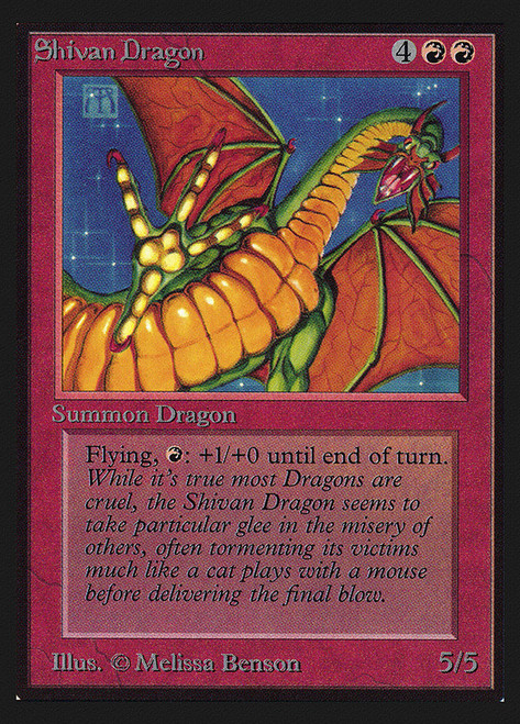 Shivan Dragon (Not Tournament Legal)\nInternational Edition\nSingle\nMagic The Gathering