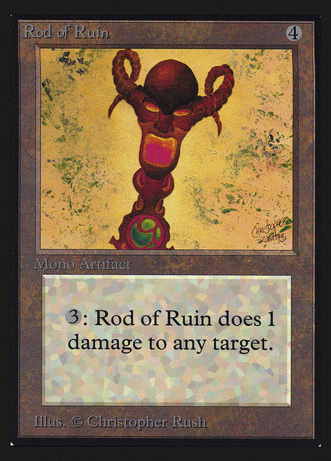 Rod of Ruin (Not Tournament Legal)\nCollectors' Edition\nSingle\nMagic The Gathering