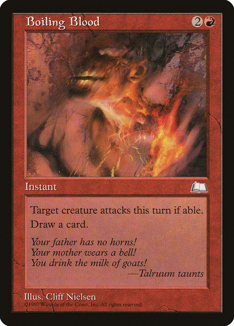 Boiling Blood\nWeatherlight\nSingle\nMagic The Gathering