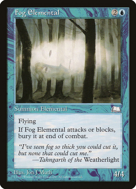 Fog Elemental\nWeatherlight\nSingle\nMagic The Gathering
