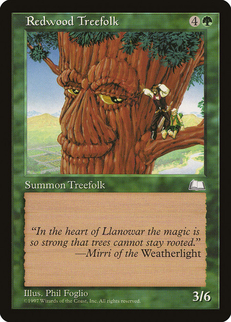 Redwood Treefolk\nWeatherlight\nSingle\nMagic The Gathering