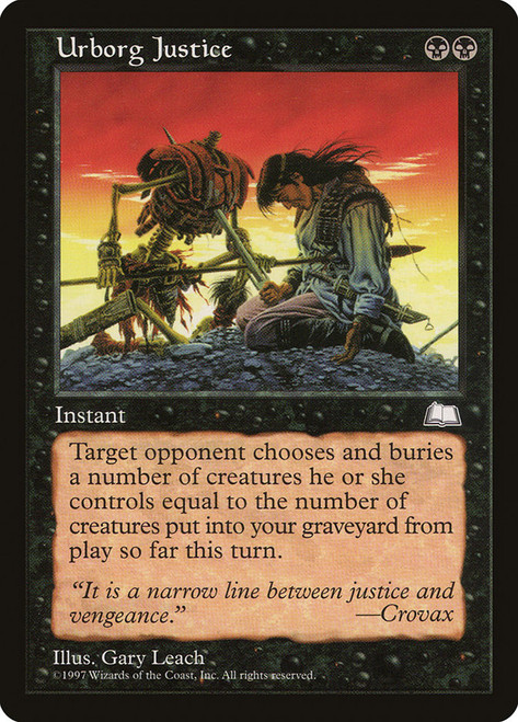 Urborg Justice\nWeatherlight\nSingle\nMagic The Gathering