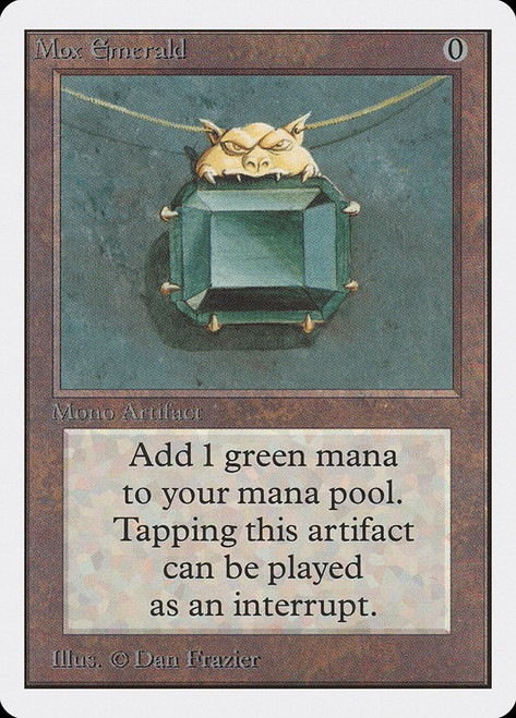 Mox Emerald\nUnlimited\nSingle\nMagic The Gathering