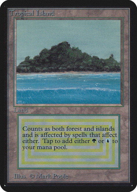 Tropical Island\nAlpha\nSingle\nMagic The Gathering