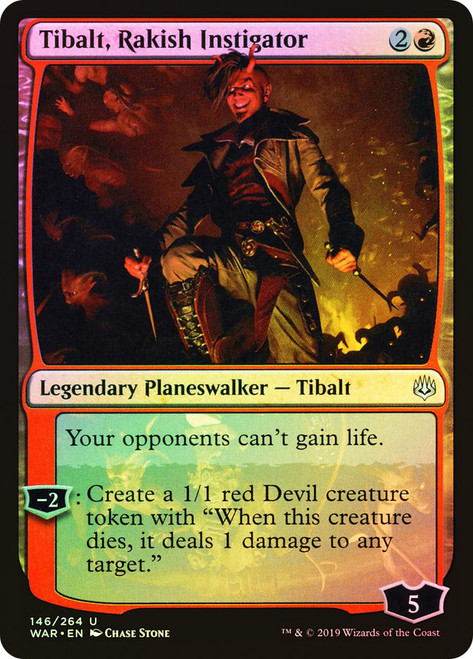 Tibalt, Rakish Instigator\nWar of the Spark\nSingle\nMagic The Gathering