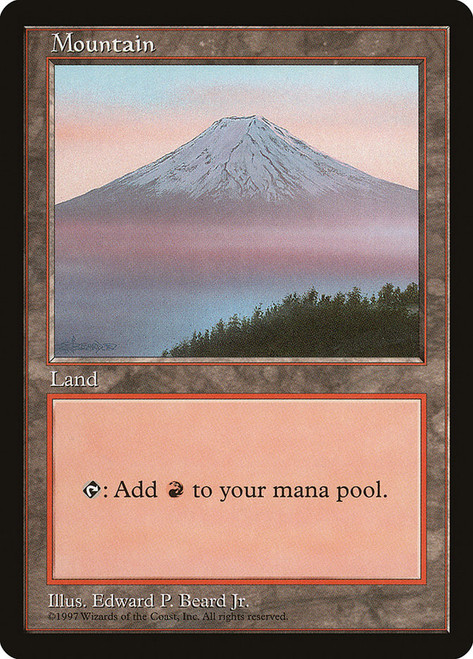 Mountain (APAC) (Clear) (Japan)\nPromo: General\nSingle\nMagic The Gathering