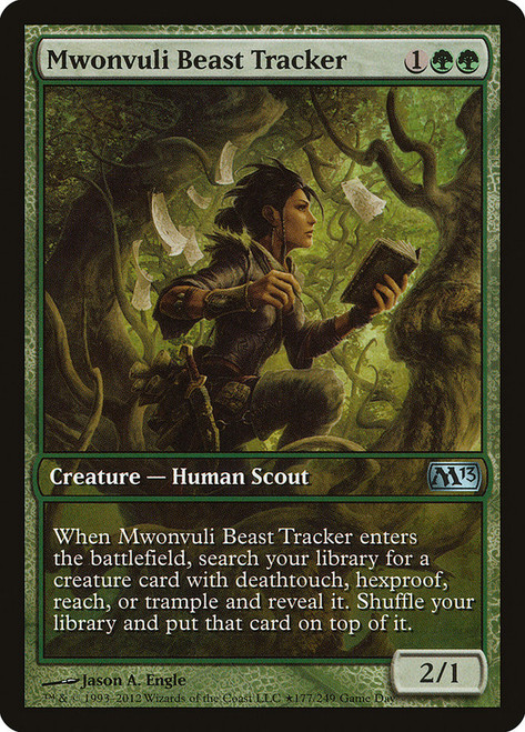 Mwonvuli Beast Tracker (Game Day) (Full Art)\nPromo: General\nSingle\nMagic The Gathering
