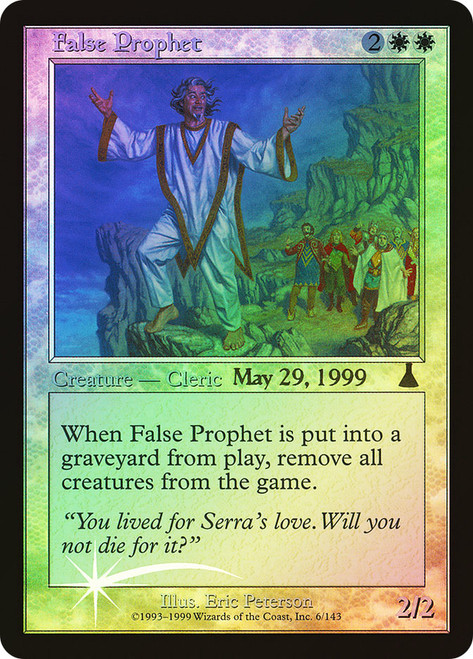 False Prophet (Prerelease) (Urza's Destiny)
Promo
Single
Magic: The Gathering