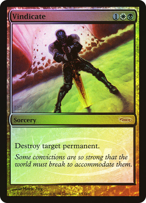 Vindicate (Judge) (2007)\nPromo: General\nSingle\nMagic The Gathering