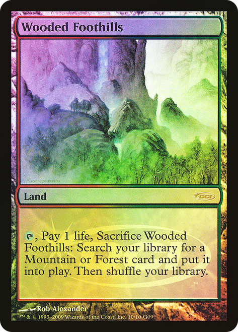 Wooded Foothills (Judge)\nPromo: General\nSingle\nMagic The Gathering