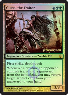 Glissa, the Traitor (Prerelease) (Mirrodin Besieged)\nPromo: Date Stamped\nSingle\nMagic The Gathering