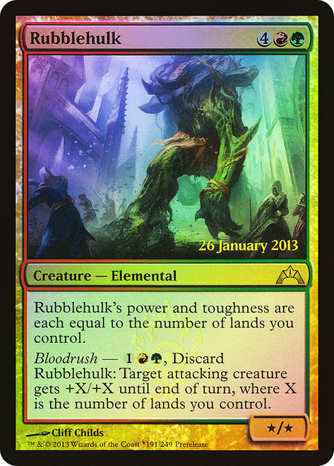 Rubblehulk (Prerelease) (Gatecrash)
Promo
Single
Magic: The Gathering