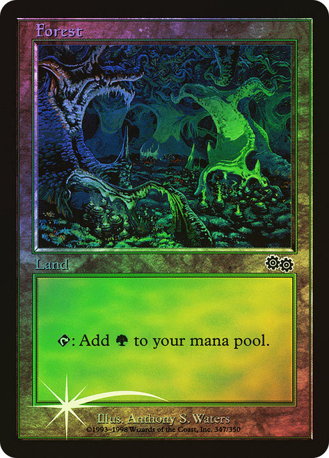 MTG 【USG】　Forrest アリーナfoil サインド forest-001-arena-