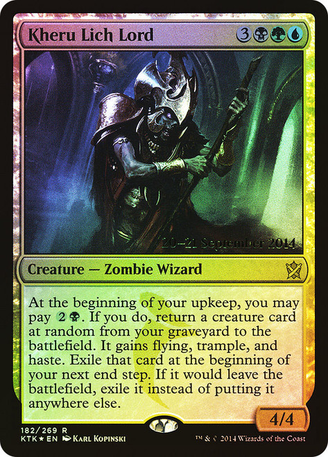 Kheru Lich Lord (Prerelease) (Khans of Tarkir)
Promo
Single
Magic: The Gathering