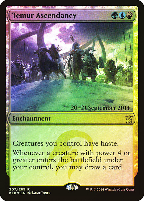 Temur Ascendancy (Prerelease) (Khans of Tarkir)\nPromo: Date Stamped\nSingle\nMagic The Gathering