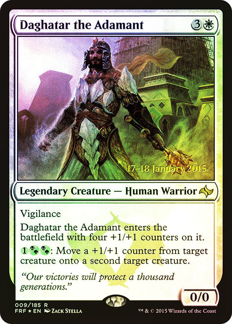 Daghatar the Adamant (Prerelease) (Fate Reforged)
Promo
Single
Magic: The Gathering