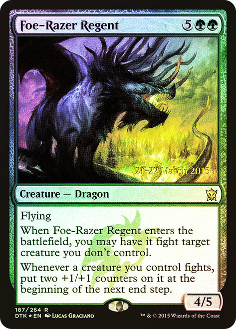 Foe-Razer Regent (Prerelease) (Dragons of Tarkir)
Promo
Single
Magic: The Gathering