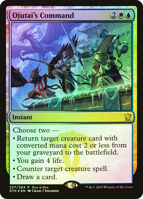 Ojutai's Command (Buy-a-Box)
Promo
Single
Magic: The Gathering