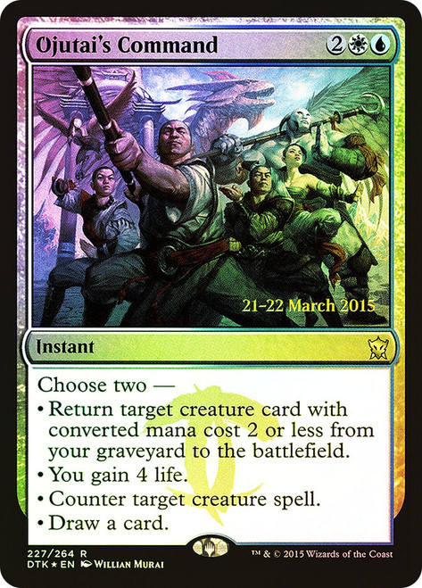 Ojutai's Command (Prerelease) (Dragons of Tarkir)
Promo
Single
Magic: The Gathering