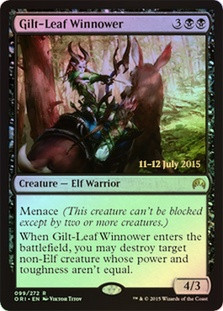 Gilt-Leaf Winnower (Prerelease) (Magic Origins)\nPromo: Date Stamped\nSingle\nMagic The Gathering