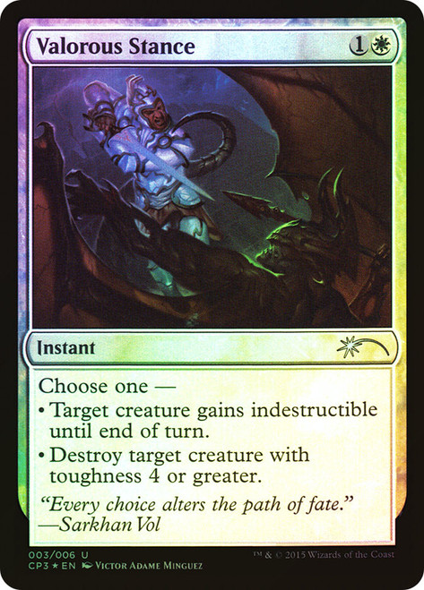 Valorous Stance (Clash Pack)\nPromo: General\nSingle\nMagic The Gathering