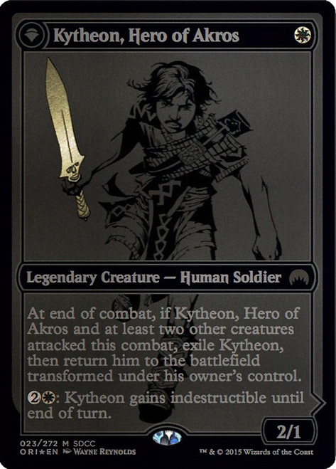 Kytheon, Hero of Akros // Gideon, Battle-Forged (SDCC 2015)
Promo
Single
Magic: The Gathering