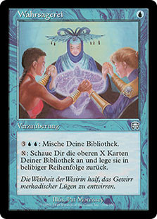 Soothsaying
Mercadian Masques - German
Single
Magic The Gathering