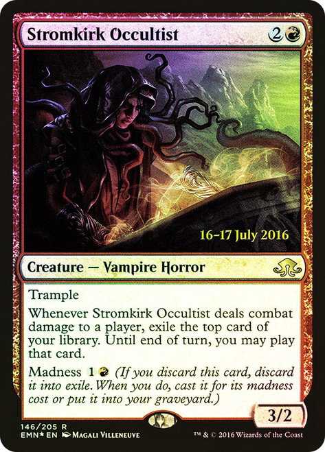 Stromkirk Occultist (Prerelease) (Eldritch Moon)\nPromo: Date Stamped\nSingle\nMagic The Gathering