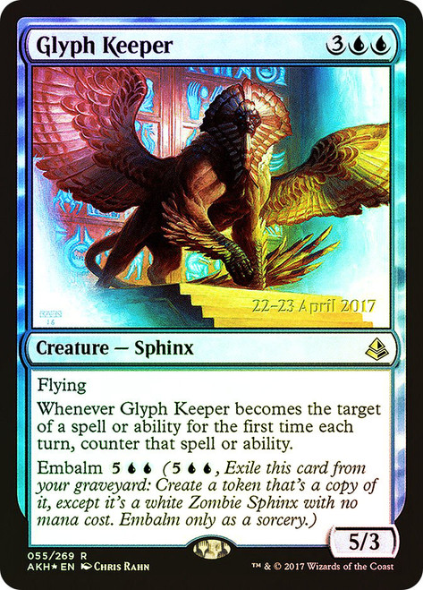 Glyph Keeper (Prerelease) (Amonkhet)\nPromo: Date Stamped\nSingle\nMagic The Gathering
