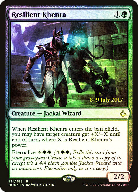 Resilient Khenra (Prerelease) (Hour of Devastation)\nPromo: Date Stamped\nSingle\nMagic The Gathering
