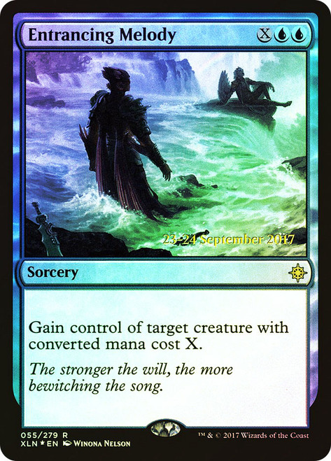Entrancing Melody (Prerelease) (Ixalan)\nPromo: Date Stamped\nSingle\nMagic The Gathering