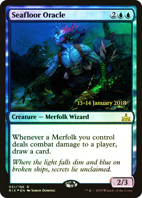 Seafloor Oracle (Prerelease) (Rivals of Ixalan)\nPromo: Date Stamped\nSingle\nMagic The Gathering